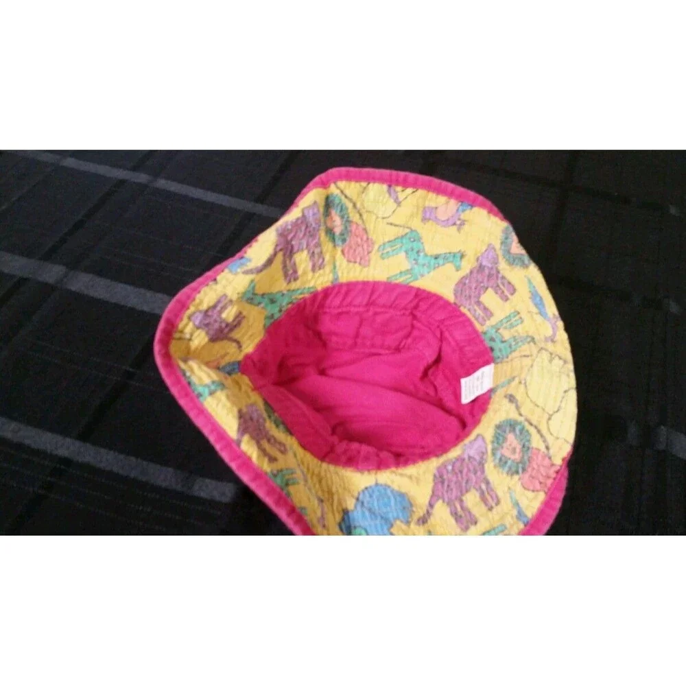Girl's Baby Banz dark pink animals 12-24 months floppy hat